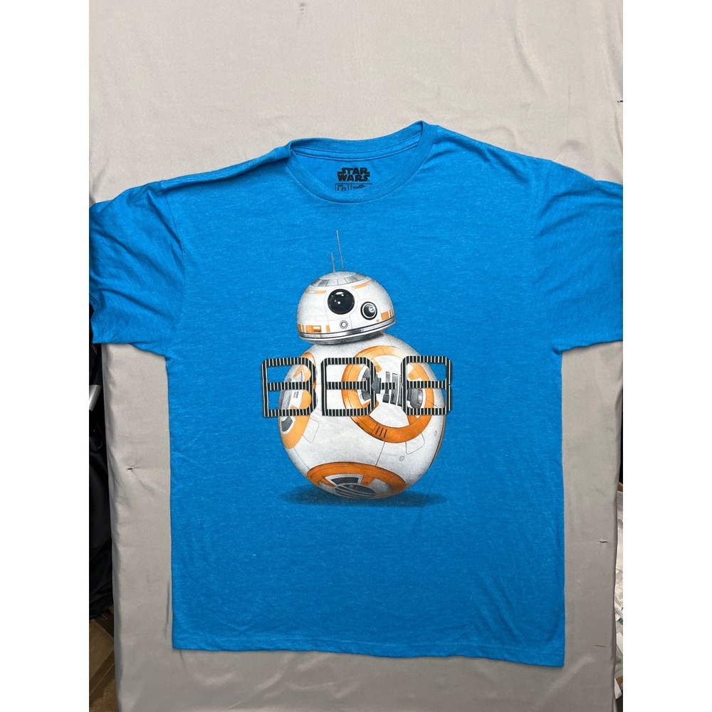 Star Wars BB-8 Graphic T-Shirt Mens Large Blue Mad Engine Droid Tee
